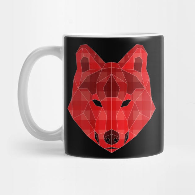 Buffalo Red Plaid Wolf by Jay Diloy